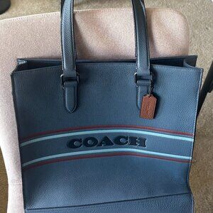 Coach Graham Structured Tote with Coach Stripe